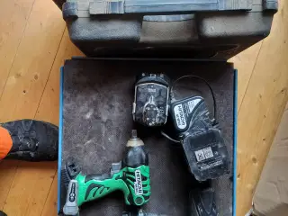 Hitachi WR18DL slagnøgle og DS 14DCL skruemaskine