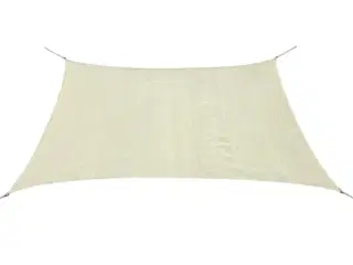 Solsejl HDPE firkantet 3,6x3,6 m creme