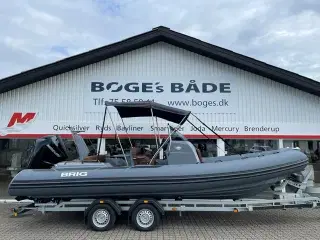 Eagle 6,7 RIB med F225 hk Mercury-EFI 4 takt DS XL V6 3,4L og 2.000 kg Brenderup bådtrailer.