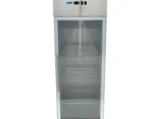 Dislay køleskab med glasdør – rustfrit stål – 600L