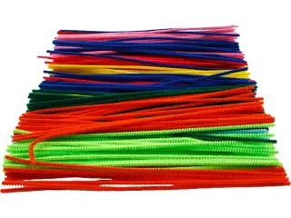 Chenille, L: 30 cm, tykkelse 4 mm, ass. farver, 300ass./ 1 pk.
