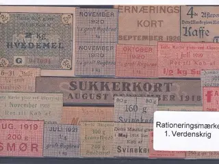 Rationeringsmærker - 1. Verdenskrig