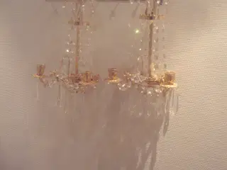 PRISME LAMPETTER . 2-ARMEDE, FORGYLDTE, FLOTTE