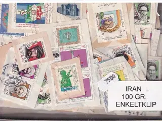Iran 100 g. Brevafklip - Enkeltklip