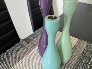 Lysestager Jade og Purple sælges