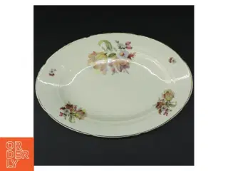 Porcelænsfad med blomstermønster (str. 32 cm)