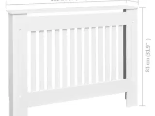 Radiatorskjuler i MDF 112 cm hvid
