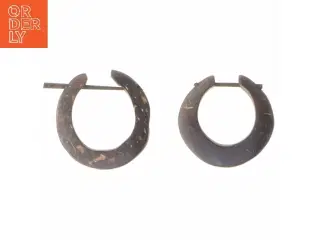 Mørke cirkulerede øreringe (str. Ø 3 cm)