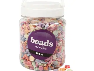 Pastelperler, str. 9-12 mm, hulstr. 1,2 mm, 500 g, 700ml/ 1 ds.