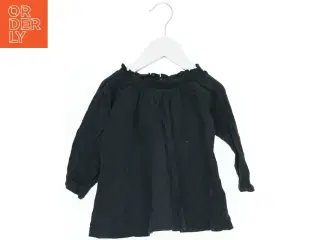 Sort bluse med lange ærmer fra Wheat (str. 80)