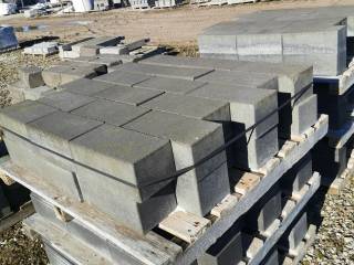 Kantblok sort med fas 14x17,5x35 cm