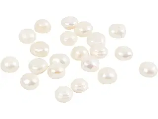 Ferskvandsperler, str. 4-6 mm, hulstr. 1 mm, perlemor, 40cm/ 1 pk.