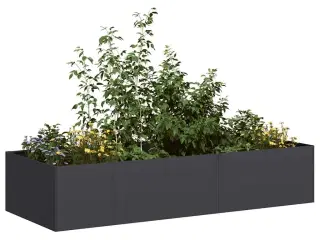 Plantekasse 200x80x40 cm stål sort
