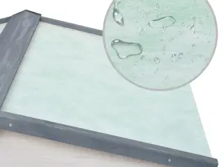 Udendørs kaninbur 3 døre træ grå