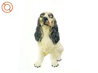 Ældre Vintage Keramik Cocker Spaniel Hundefigur (str. 40 x 20 x 30 cm)