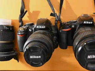 2 Nikon og 3 glas
