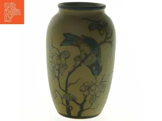 Dekoreret lervase (str. H. 16 cm)