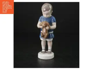 Nr: 1747 - Dreng der holder en hund - Bing og Grøndahl fra B&G (str. 17 cm)