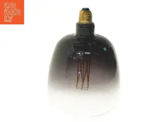 Røgfarvet pæreformet pendellampe (str. 21,5 cm)