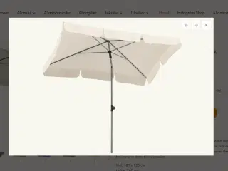 3 stk. Parasol Locarno - 180 x 120 cm med knæk