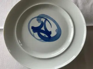 Blå Koppel flad tallerken søges