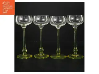 Sæt med 4 cocktailglas med grøn stilk (str. 20,5 cm)