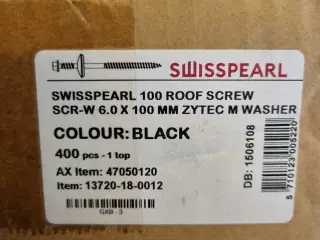 Swisspearl, eternit tagskruer, sort