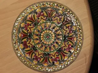 Messing platte med flot mønster