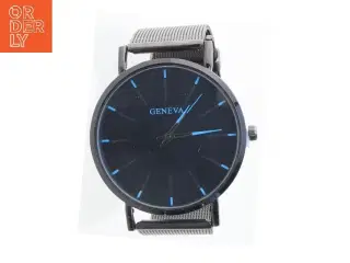 Geneva armbåndsur med sort mesh rem fra Geneva (str. Ø 4 cm)