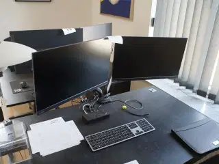 2 stk. skærme & computer, m.v. LENOVO