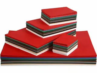 Julekarton Assorterede Farver - 1800 Ark i 5 Størrelser