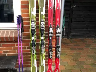 Ski 2 par + skibriller + bæltetaske