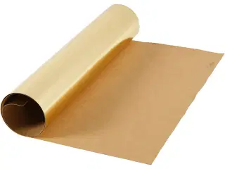 Læderpapir, B: 49 cm, ensfarvet,folie, 350 g, guld, 1m/ 1 rl.