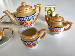 kaffestel, miniature - ældre legetøj