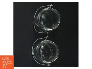 Glas lanterner med håndtag (str. 9 cm. 2 styk)