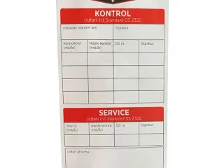 Universal kontrolmærkat til slukkere