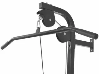 Vægmonteret home gym med 2 pull up-stænger