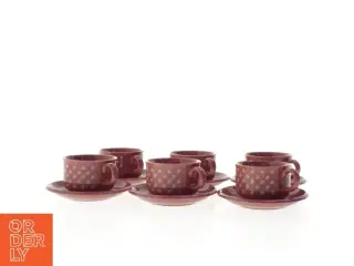 Lyserøde Sdahl Forglemmigej Kaffekopper med underkopper (str. 8,5 cm)