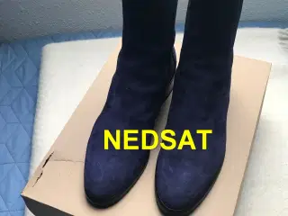 Hash#Tag Sustainable støvler i blåt kalveskind