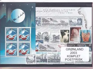 Grønland - 2003  Frimærker Komplet - Postfrisk
