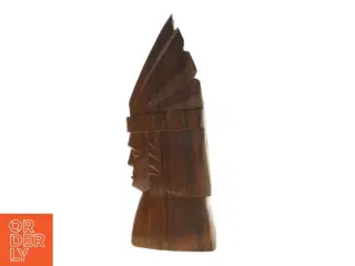 Udskåret træfigur 34 cm (str. 34 cm)
