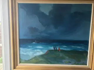 "Storm ved Havet med Skib" - Knud Kristensen