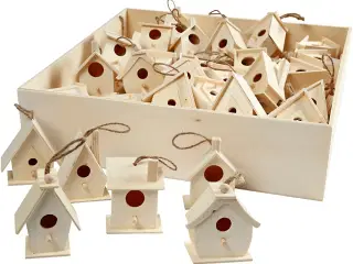 Fuglehuse, H: 7 cm, 6x10stk./ 1 pk.