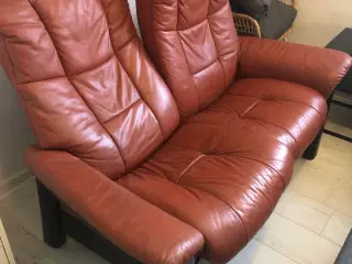 2 og 3 personers læder sofa 