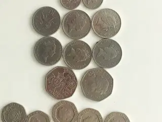 1976-2006, UK, 1 Pound, 1 -50 Pence (mønter)