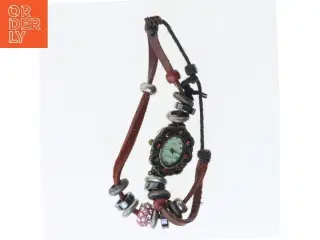 Armbåndsur med læderrem fra Cluci (str. 13 cm)