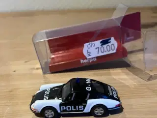 Herpa Polis Porche 911 Let Brugt 1:87 H0 Ly brugt 