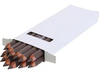 edu Kraftige Farveblyanter, tykkelse 10 mm, mine 6,25 mm, mørk brun, 12stk./ 1 pk.