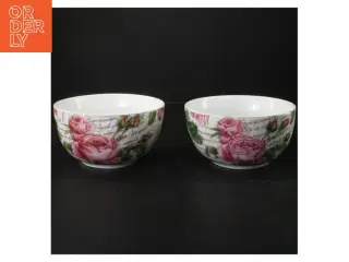 Dekorerede porcelænsskåle (str. Ø. 15 cm)