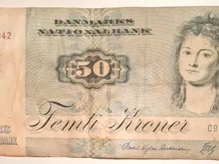 50 kr. dansk pengeseddel 1970